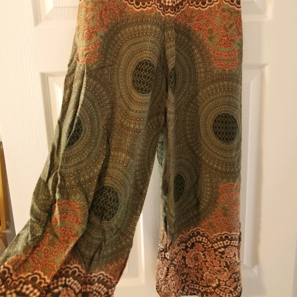 Orange and Olive Flow Pants